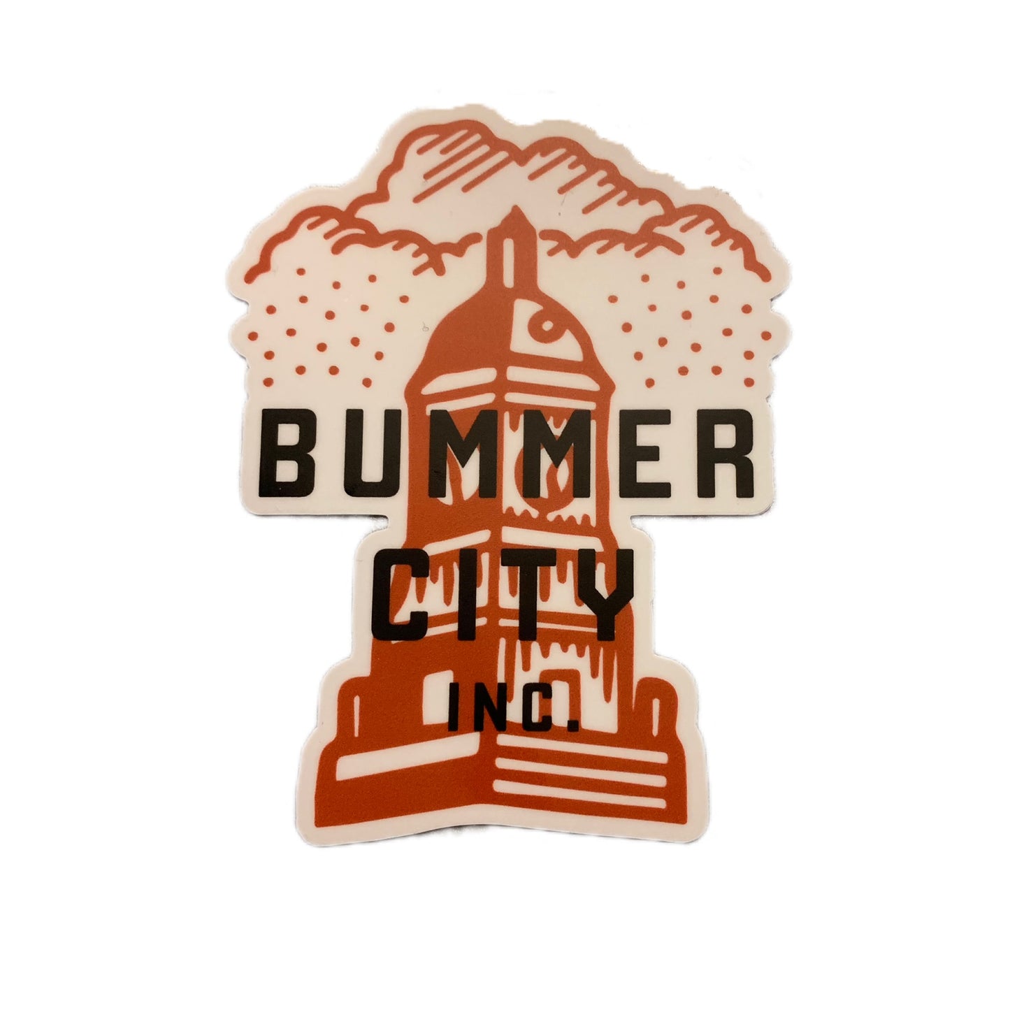 Clock Tower Sticker - Bummer City