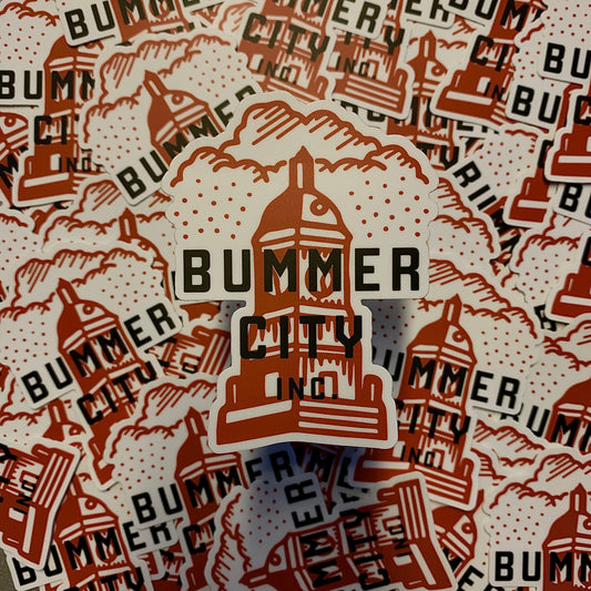Clock Tower Sticker - Bummer City